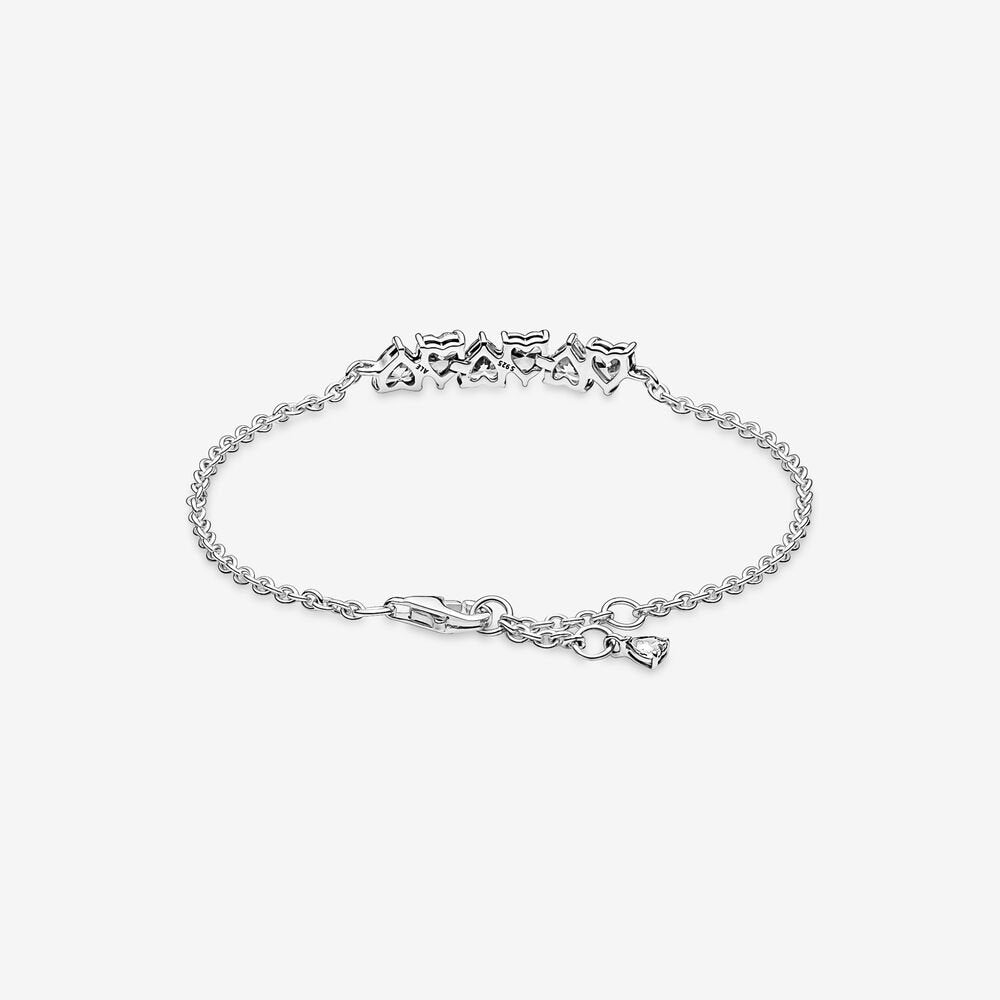 Pandora Sparkling Endless Hearts Chain Bracelet