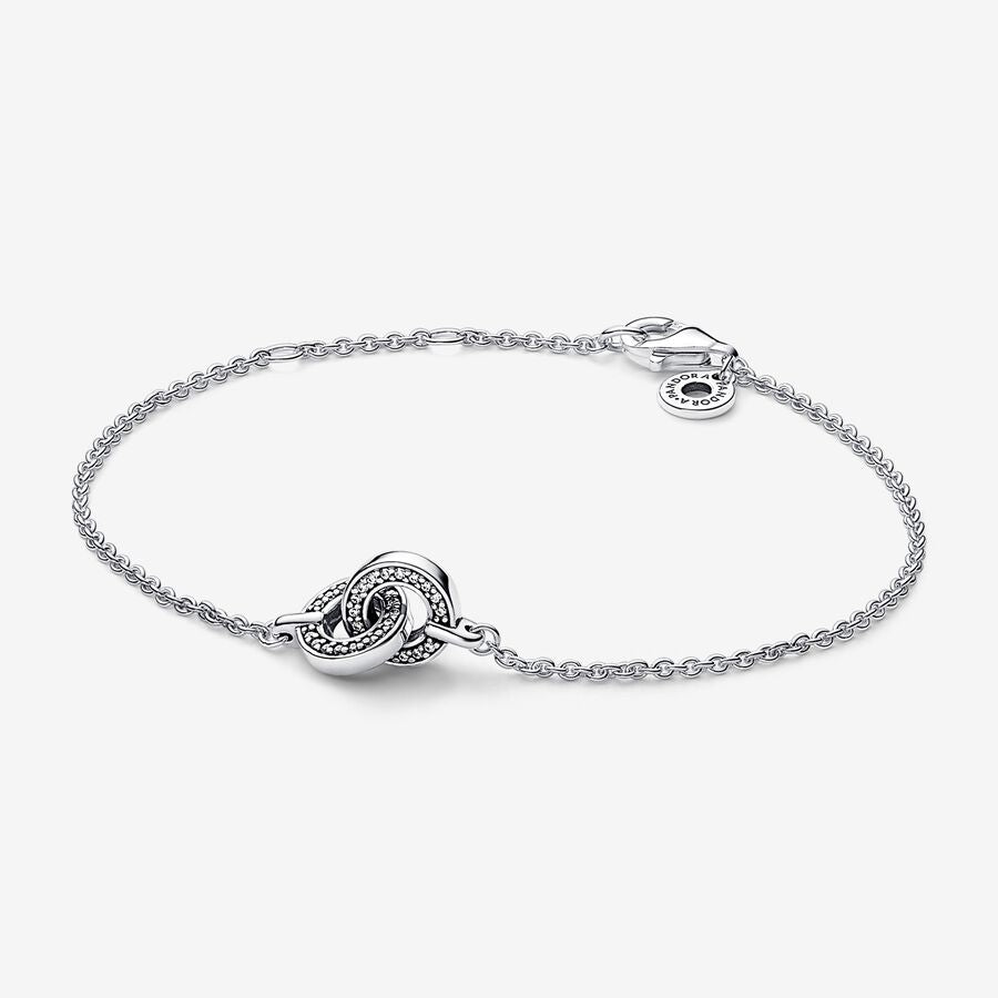Pandora Signature Intertwined Pave Chain Bracelet