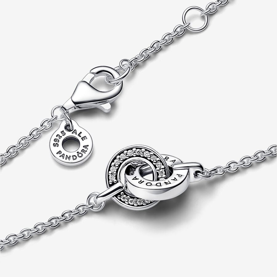 Pandora Signature Intertwined Pave Chain Bracelet