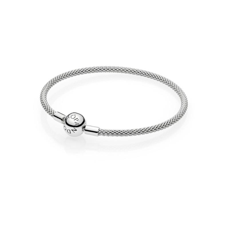Pandora Mesh Bracelet In Sterling Silver With Titanium Core