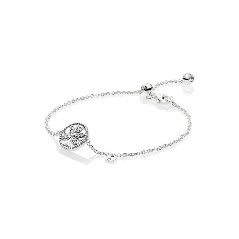 Pandora Tree Of Life Silver Bracelet With Clear Cubic