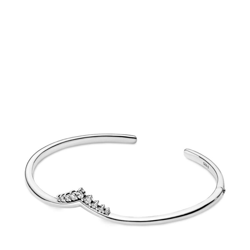 Pandora Tiara Wishbone Sterling Silver Open Bangle