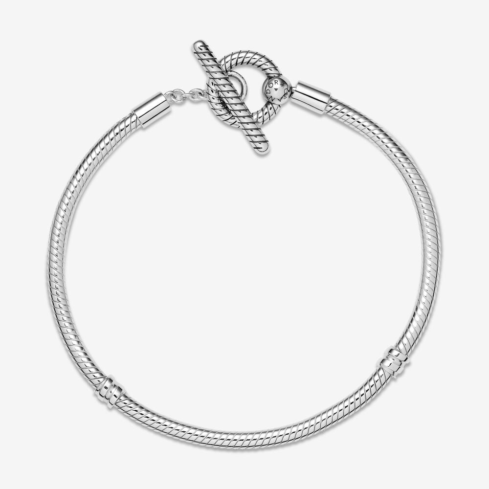 Pandora Moments T-Bar Snake Chain Bracelet 