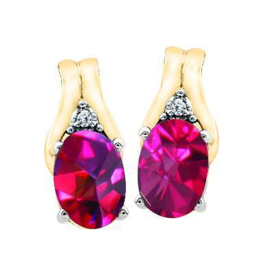 Diamond Classic J Hoop set with 0.50tdw in 10K Yellow Gold