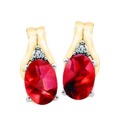 June Birthstone Earring with Diamond Accent set in 10k Yellow gold 84190620