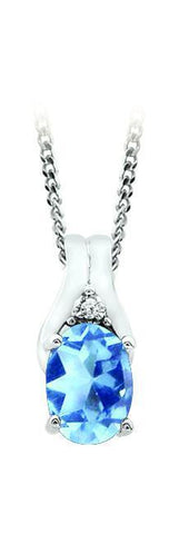 Canadian Diamond Solitaire Pendant in Four Claw Setting Set in 14K White Gold