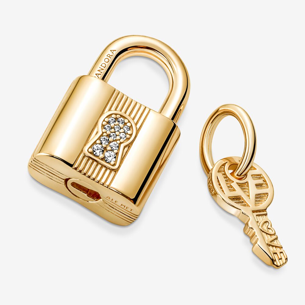 Pandora Padlock &amp; Key Dangle Charm