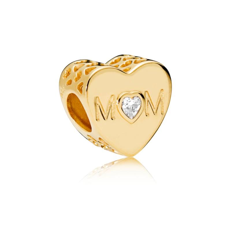 Pandora Clear Mom Heart Charm
