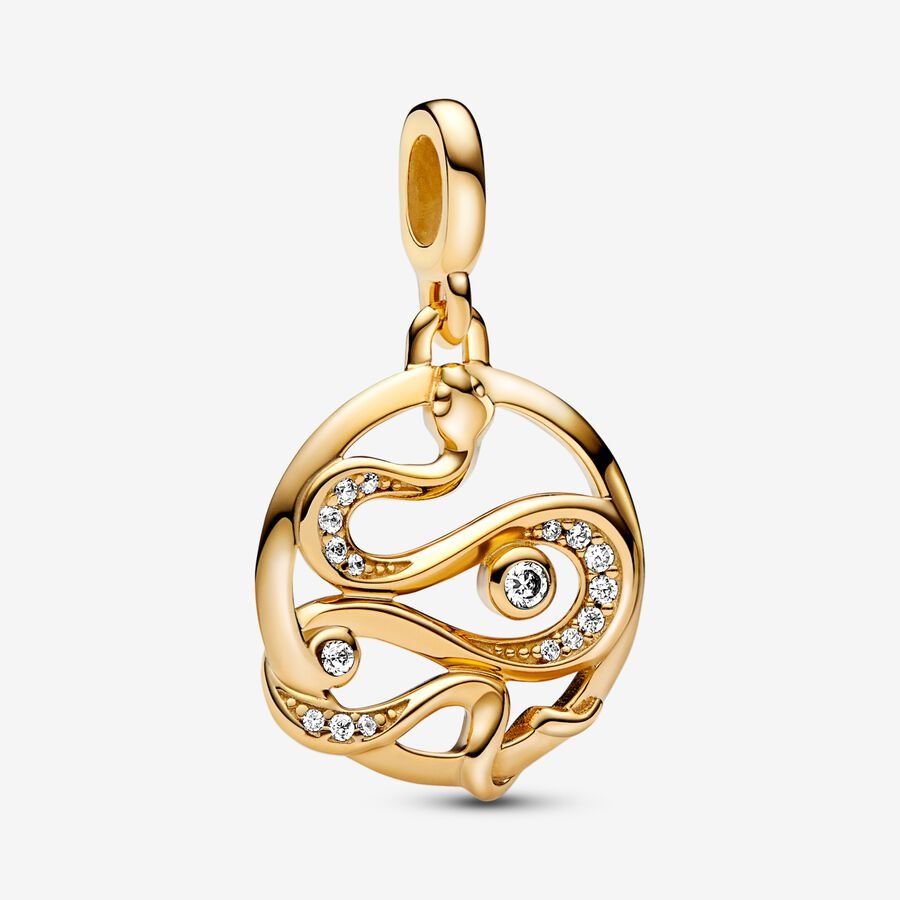 Pandora ME Pave Snake Medallion