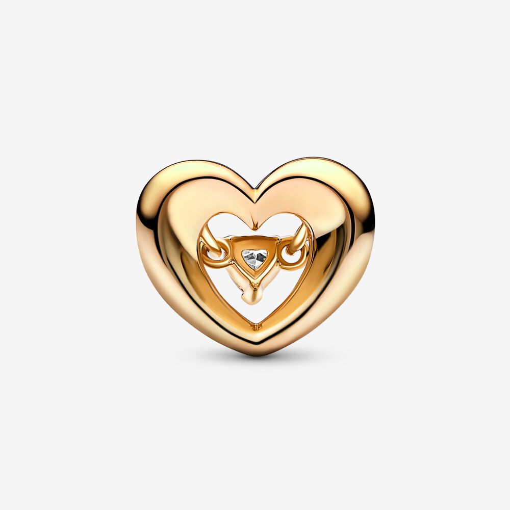 Pandora Radiant Heart &amp; Floating Stone Charm
