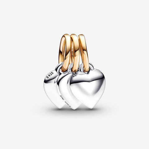 Pandora Two-tone Splittable Friendship Triple Dangle Charm