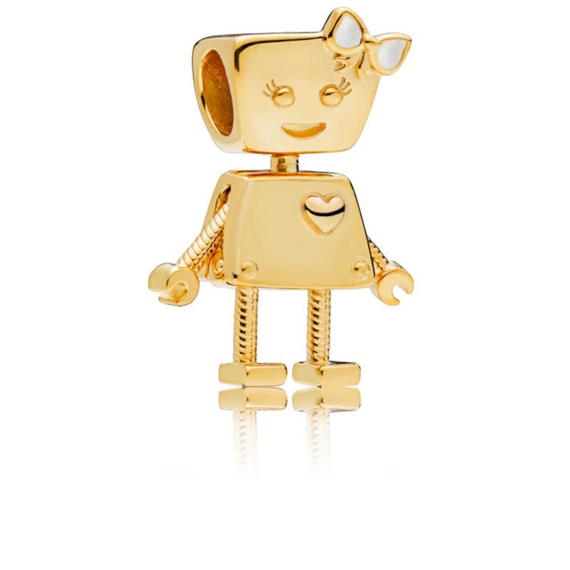 Pandora Robot Girl Charm In Pandora Shine