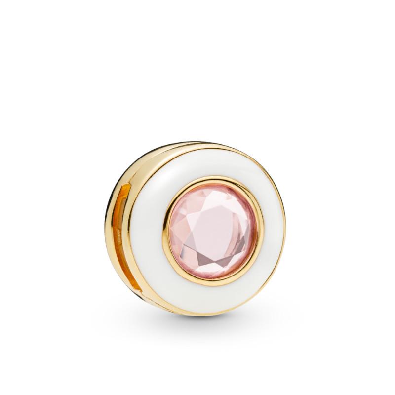 Pandora White Circle Clip Charm