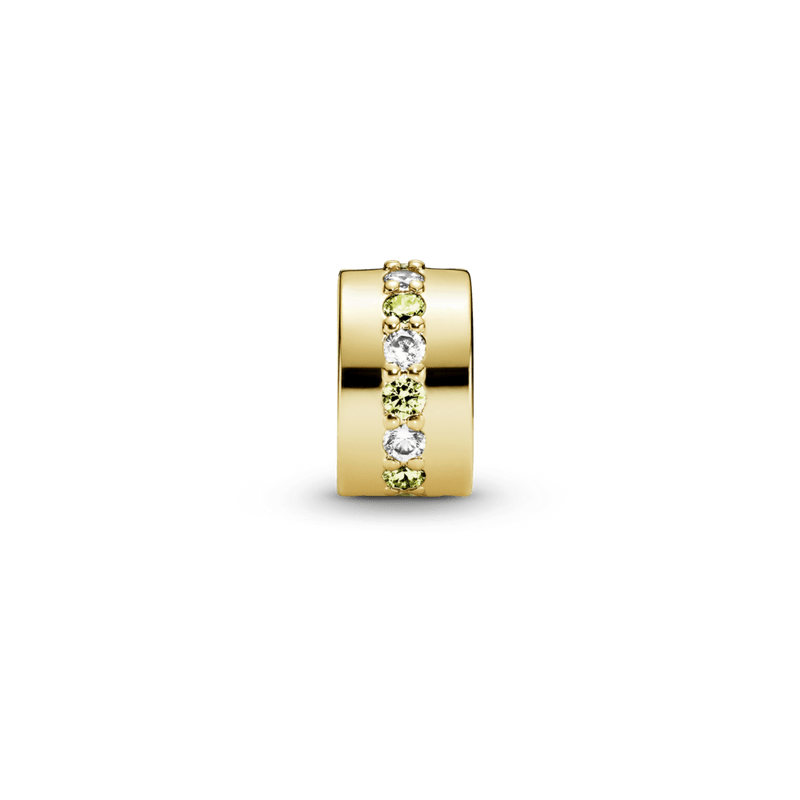 Pandora Yellow Sparkling Row Clip Charm