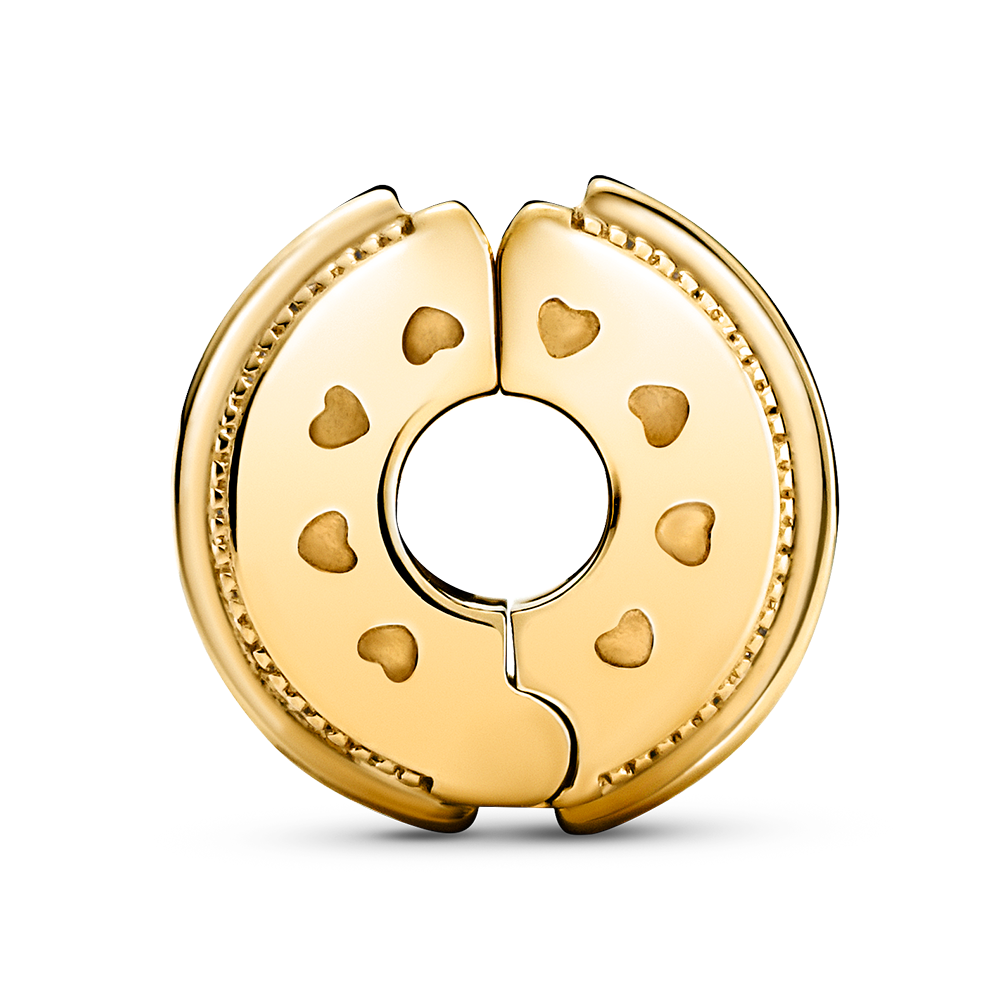 Pandora Sparkling Pave Lines &amp; Logo Clip Charm