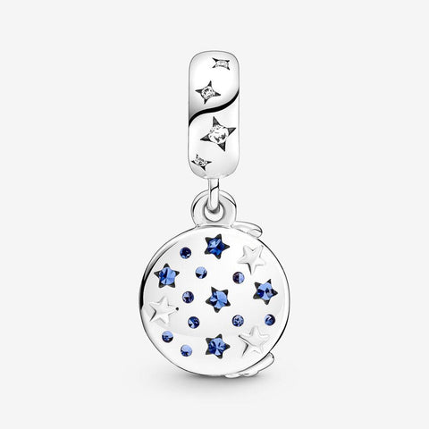 Pandora Santa Claus On The Moon Double Dangle Charm