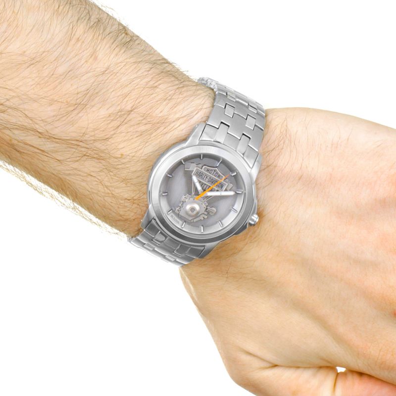 Harley Davidson Medallion Quartz Mens Watch 76A021