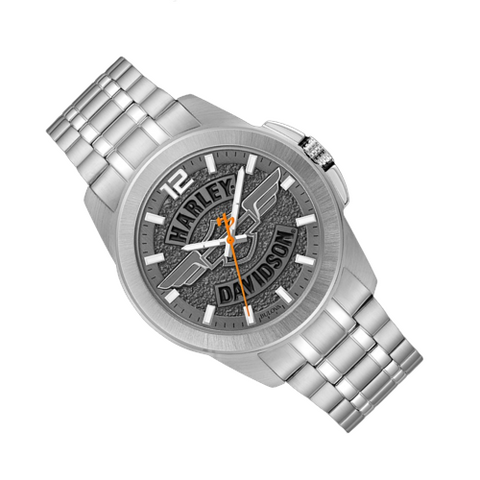 Harley Davidson Medallion Quartz Mens Watch 76A157