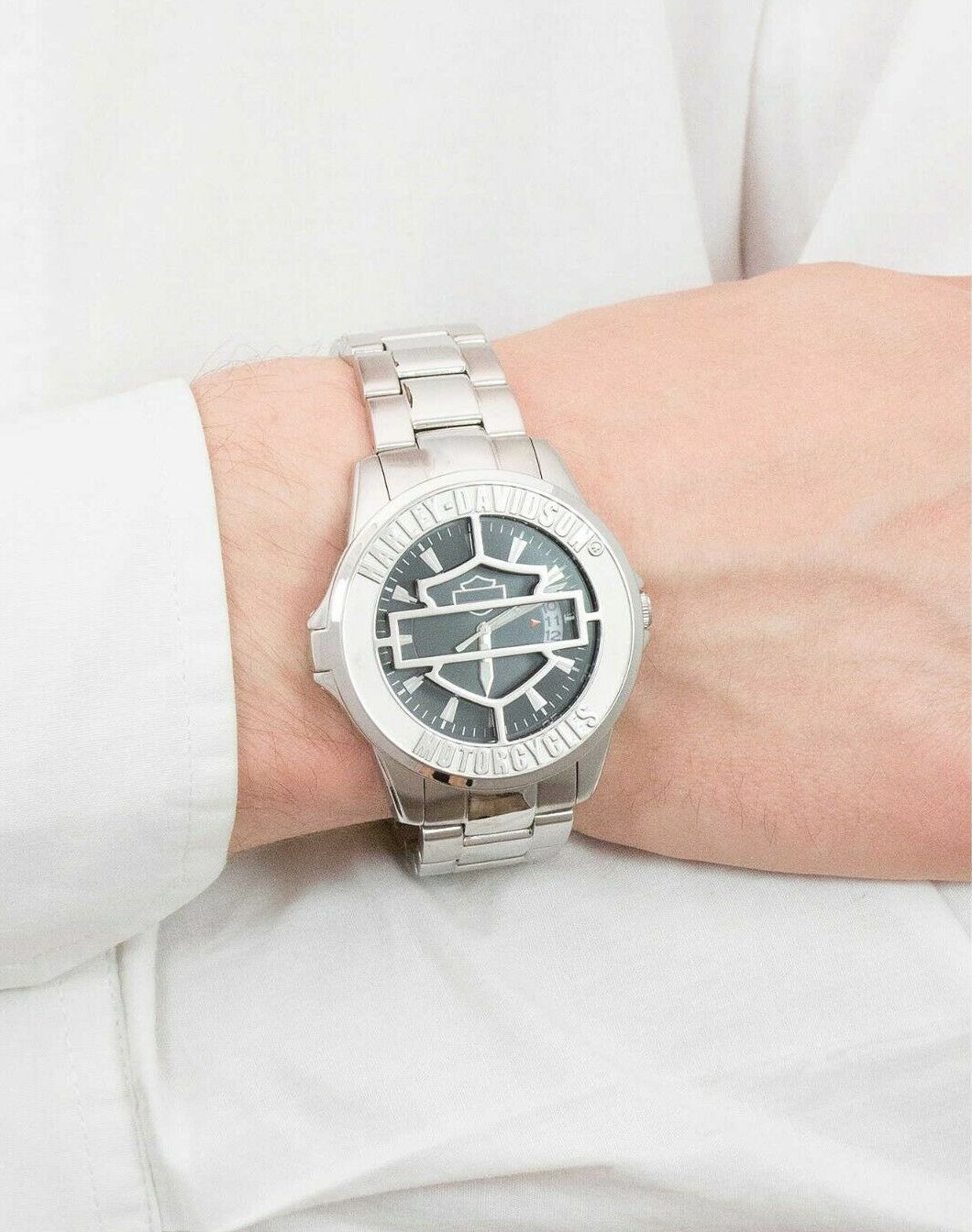 Harley Davidson Bar &amp; Shield Quartz Mens Watch 76B143