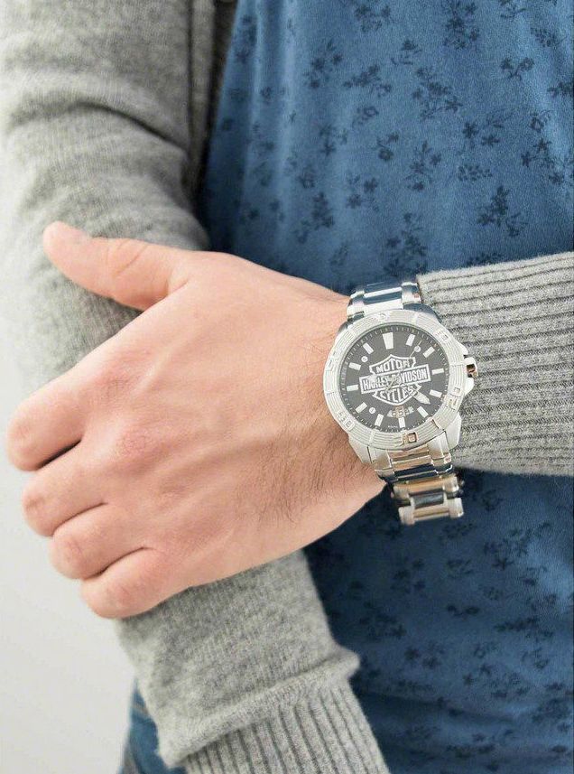 Harley Davidson Bar &amp; Shield Quartz Mens Watch 76B169