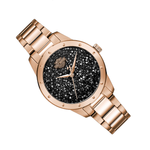 Harley Davidson Bar & Shield Quartz Womens Watch 77L108