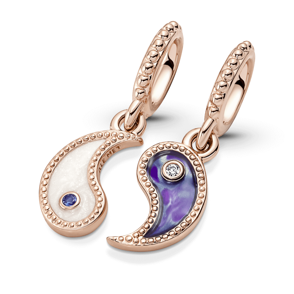 Pandora Splittable Yin &amp; Yang Sparkling Dangle Charm