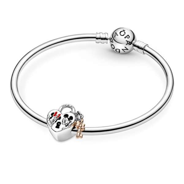 Pandora Disney Mickey Mouse And Minnie Mouse Padlock Charm