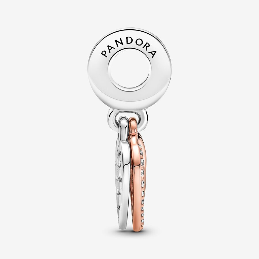 Pandora Entwined Hearts Double Dangle Charm