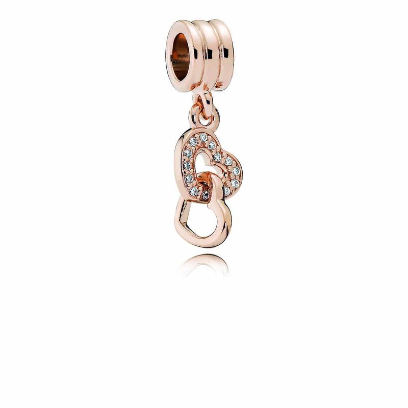 Pandora Heart Pandora Rose Dangle With Cubic Zirconia