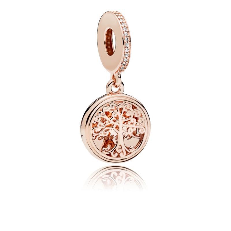 Pandora Family Tree Openable Dangle In Pandora Rose