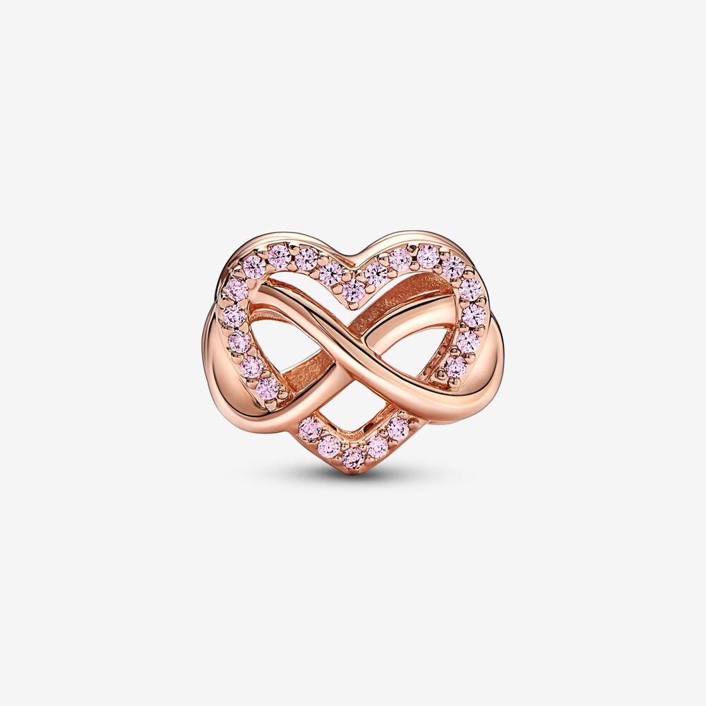 Pandora Family Infinity Pink Heart Charm