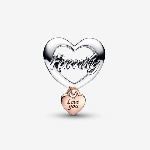 Pandora Love You Family Heart Charm