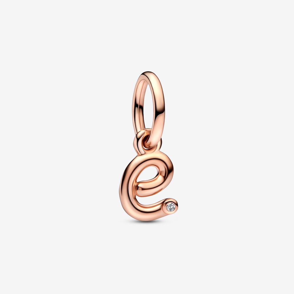 Pandora Letter E Script Alphabet Dangle Charm