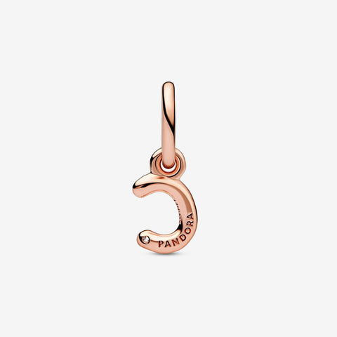 Pandora Letter C Script Alphabet Dangle Charm