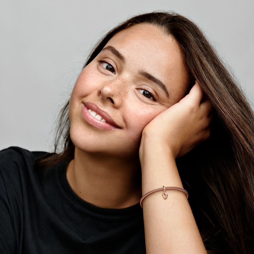 Pandora Letter v Script Alphabet Dangle Charm