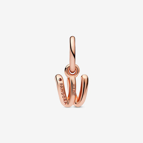 Pandora Letter w Script Alphabet Dangle Charm