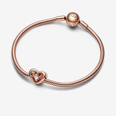 Pandora Radiant Heart & Floating Stone Charm 