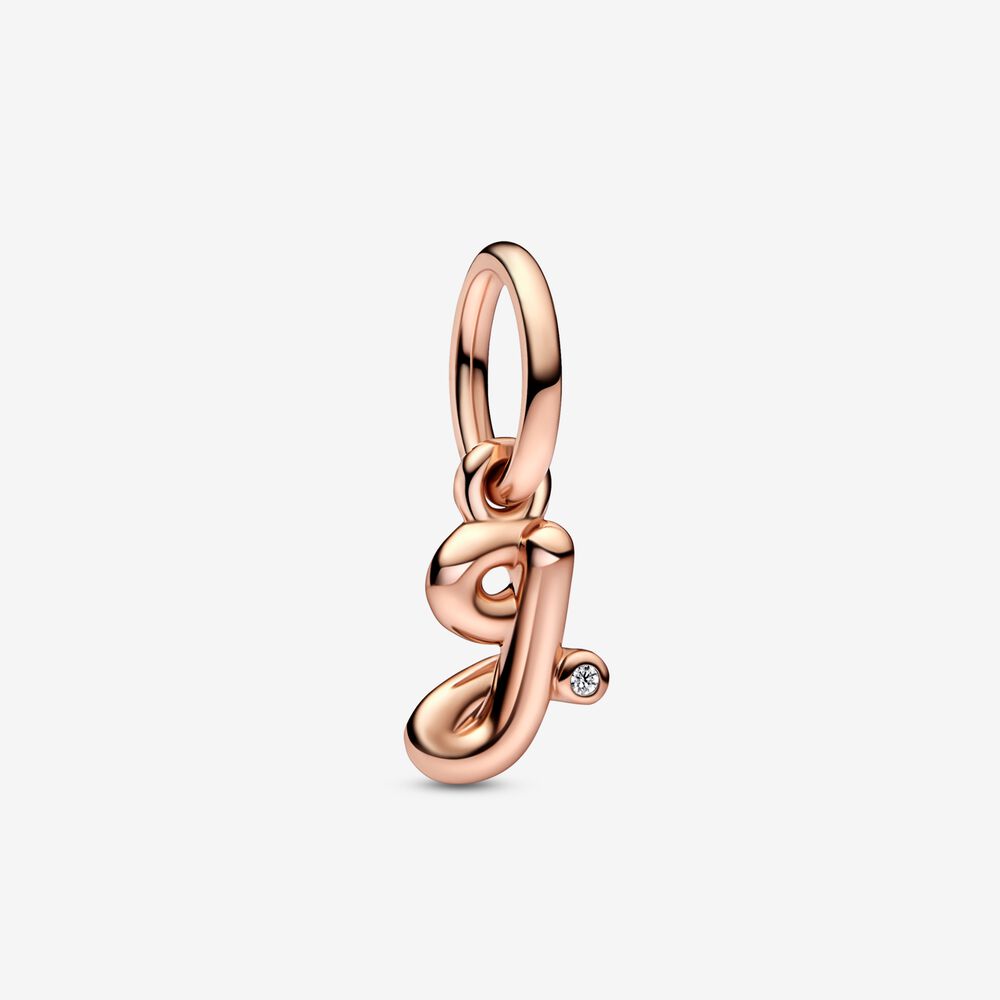 Pandora Letter g Script Alphabet Dangle Charm