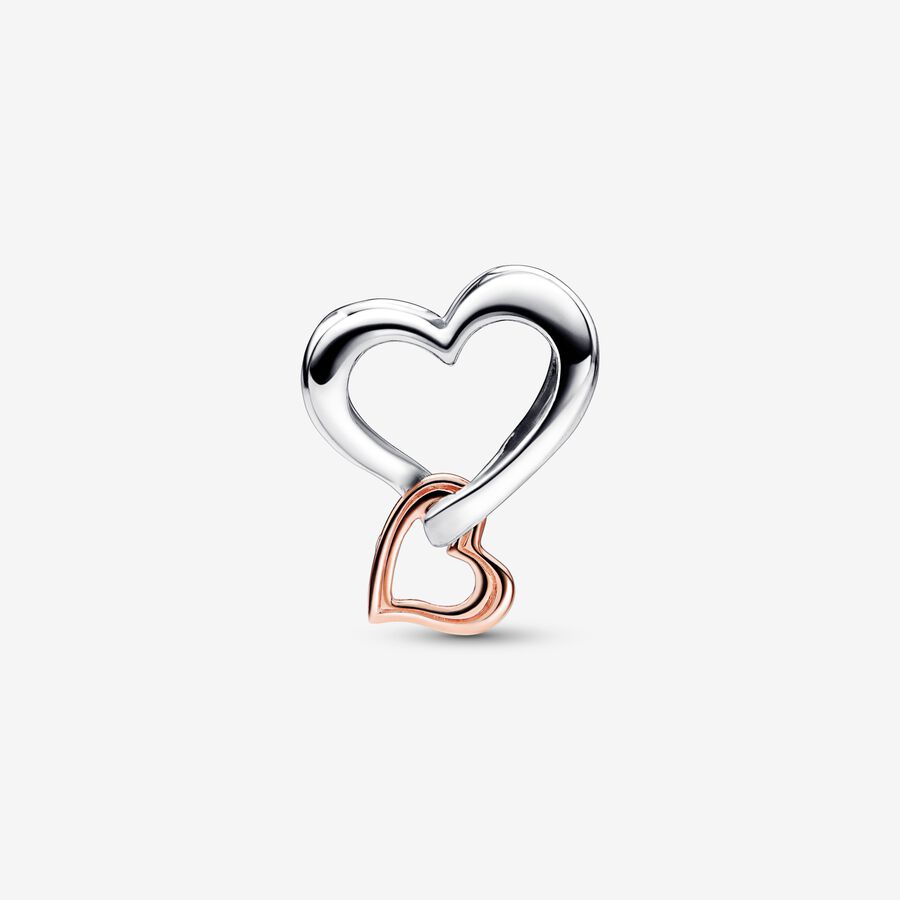 Pandora Two-tone Openwork Infinity Heart Charm