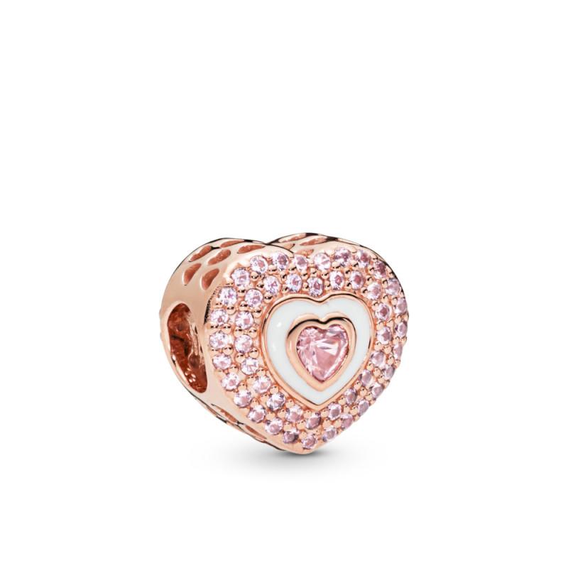 Pandora Pink Pave Heart Charm