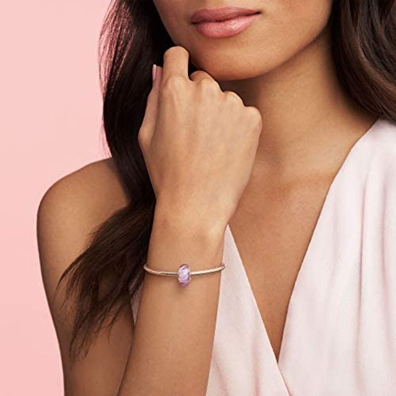 Pandora Groove Pandora Rose Charm With Iridescent Pink