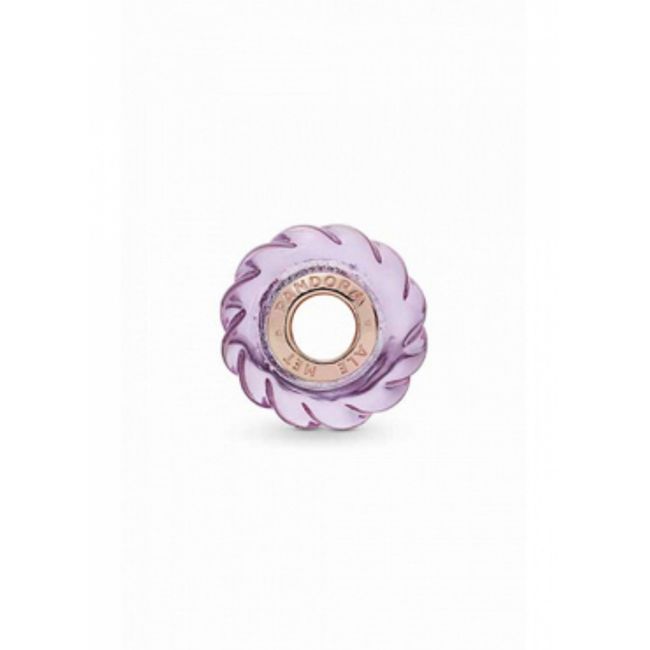 Pandora Groove Pandora Rose Charm With Iridescent Pink