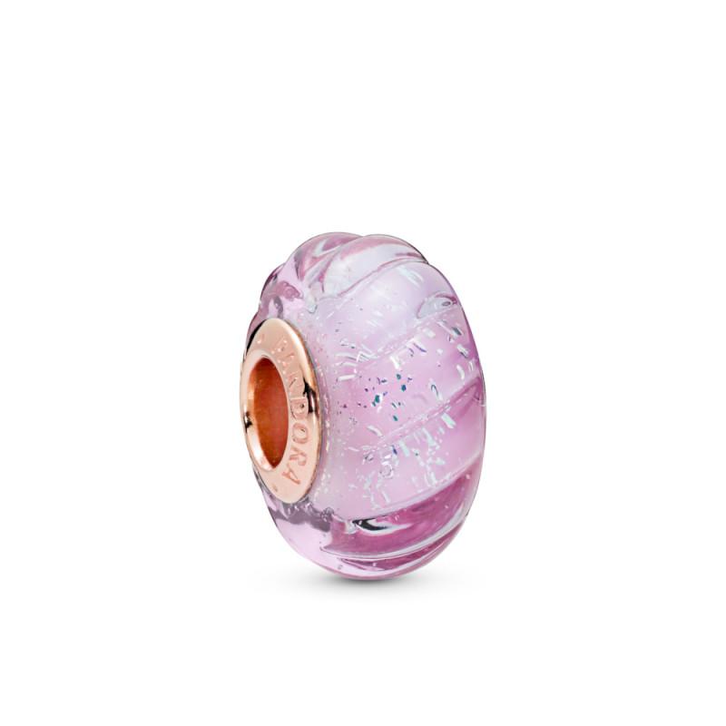 Pandora Groove Pandora Rose Charm With Iridescent Pink
