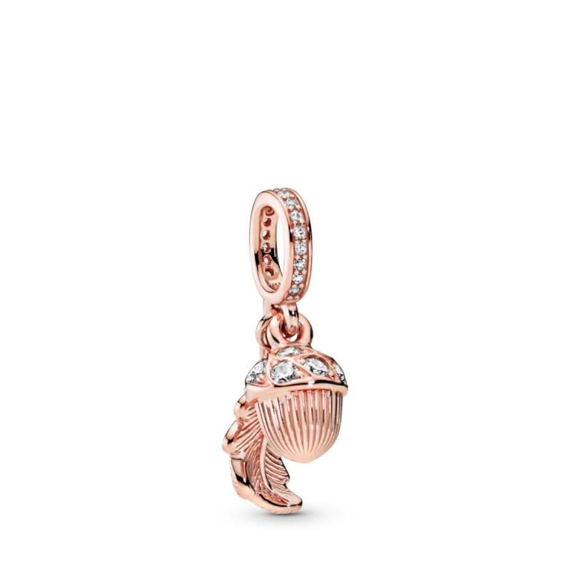 Pandora Acorn And Leaf Dangle Charm