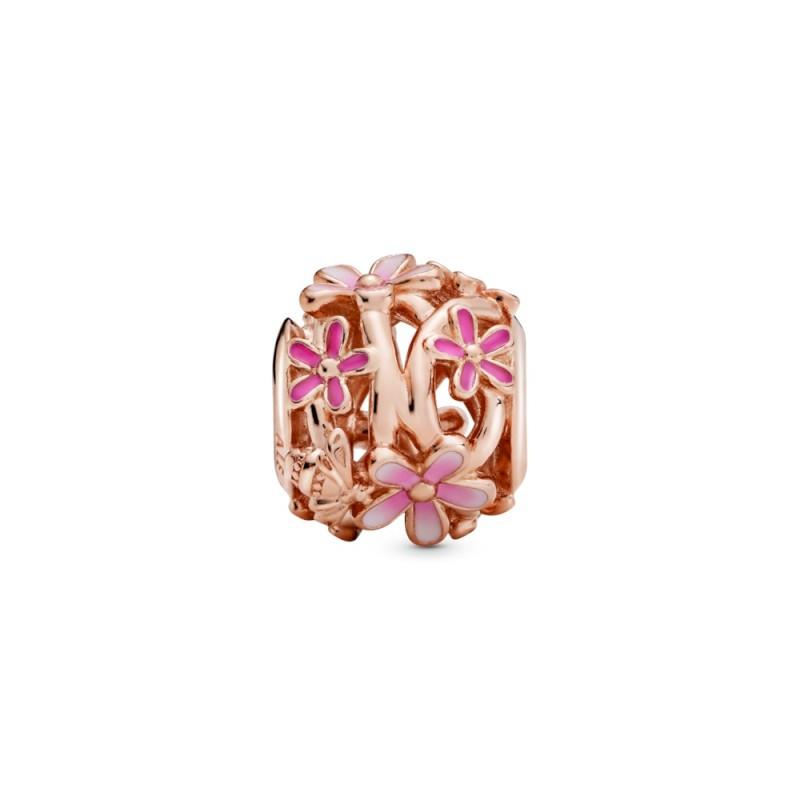 Pandora Daisy Pandora Rose Charm With Shaded Pink Enamel
