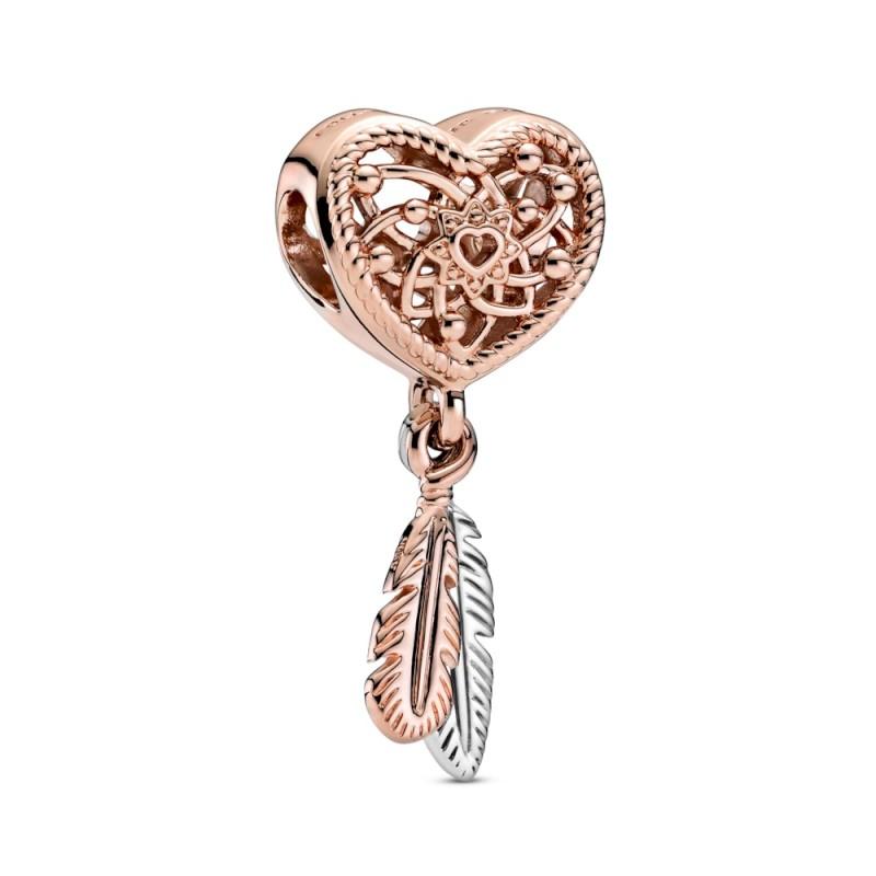 Pandora Dreamcatcher Pandora Rose And Sterling Silver Charm