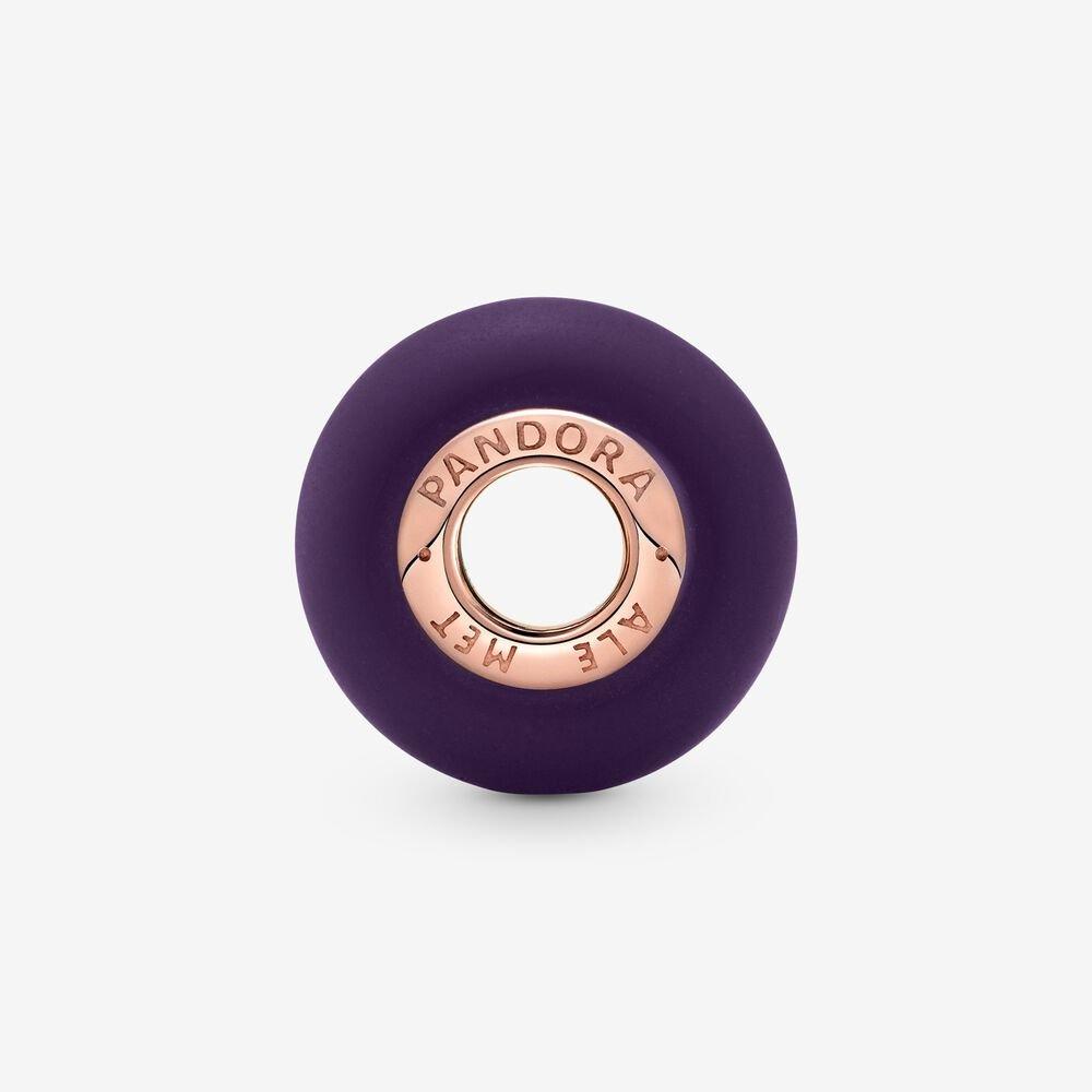 Pandora Matte Purple Murano Glass Charm 