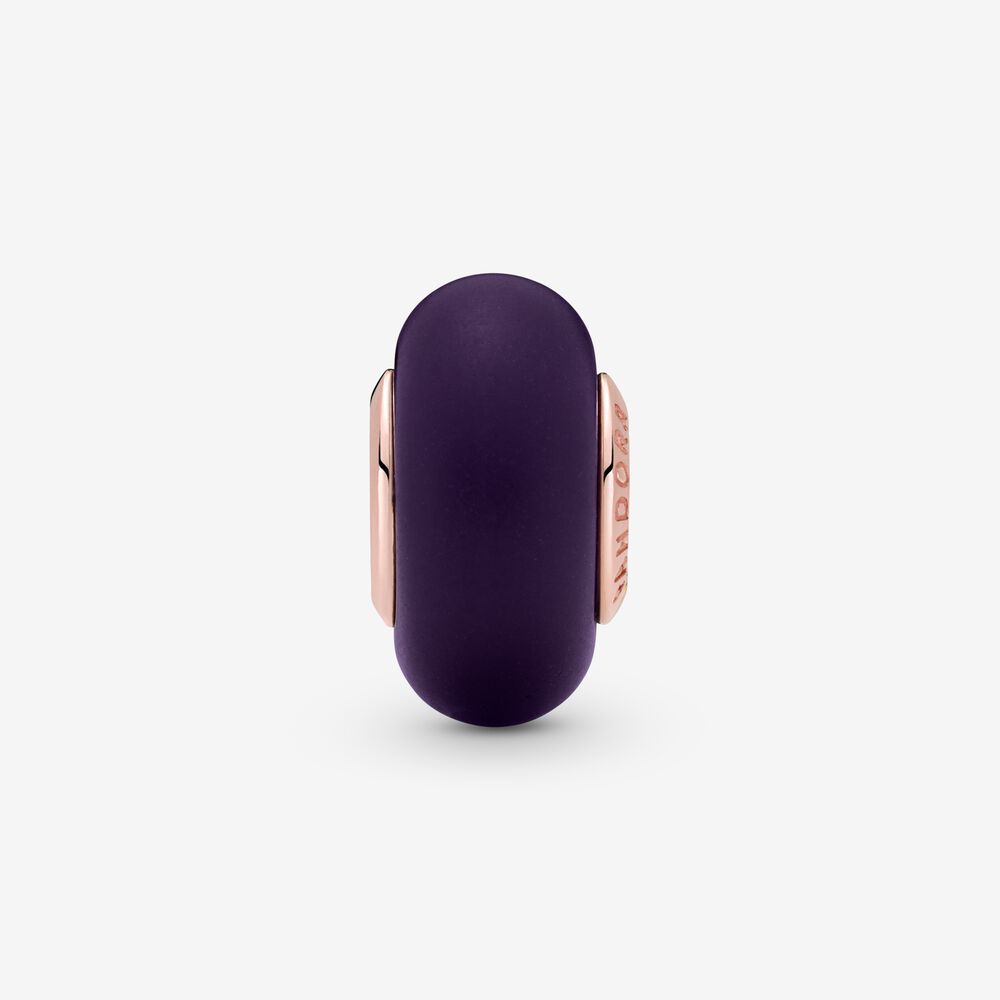 Pandora Matte Purple Murano Glass Charm 