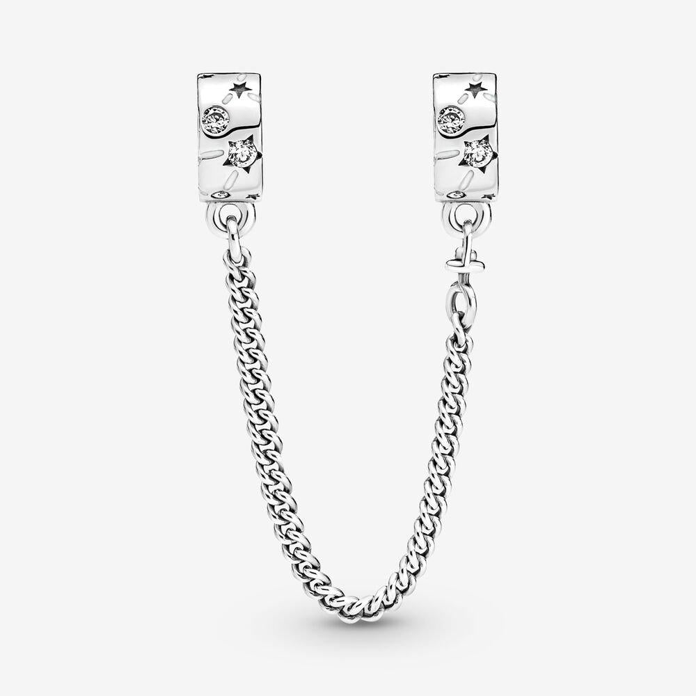Pandora Stars &amp; Galaxy Safety Chain Charm