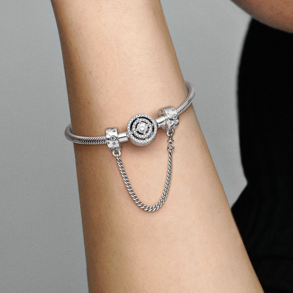 Pandora Stars &amp; Galaxy Safety Chain Charm
